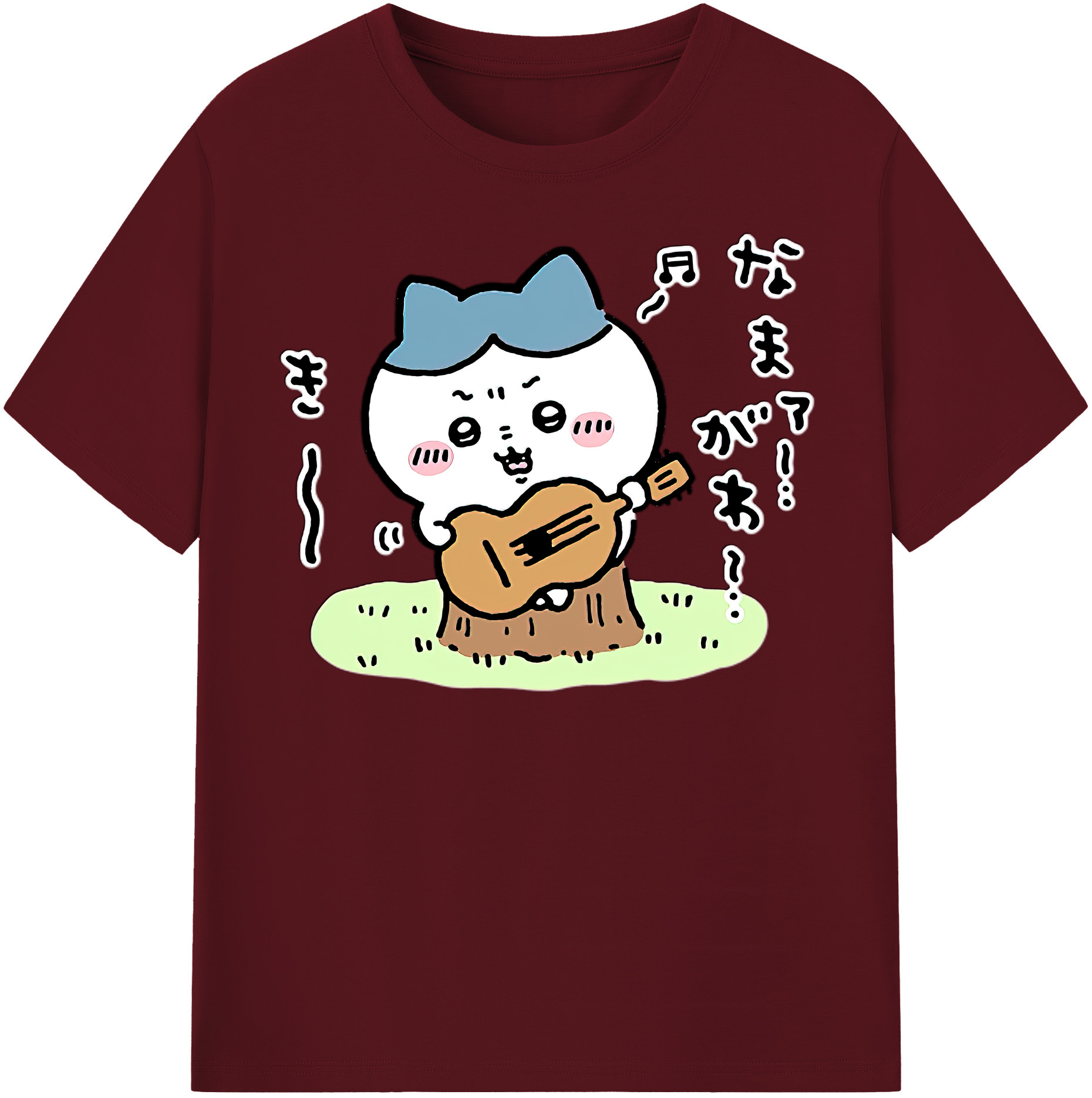 （画像用） ちいかわ ハチワレ Chii-kawa hachiware 綿100％半袖Tシャツ（フロントプリント）